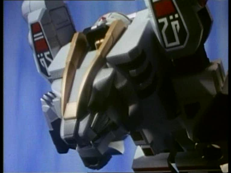 Transformation du TigreZord Blanc Mode Combat
